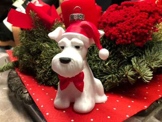 SantaPaws Weihnachtsbaum Ornament - Zwergschnauzer