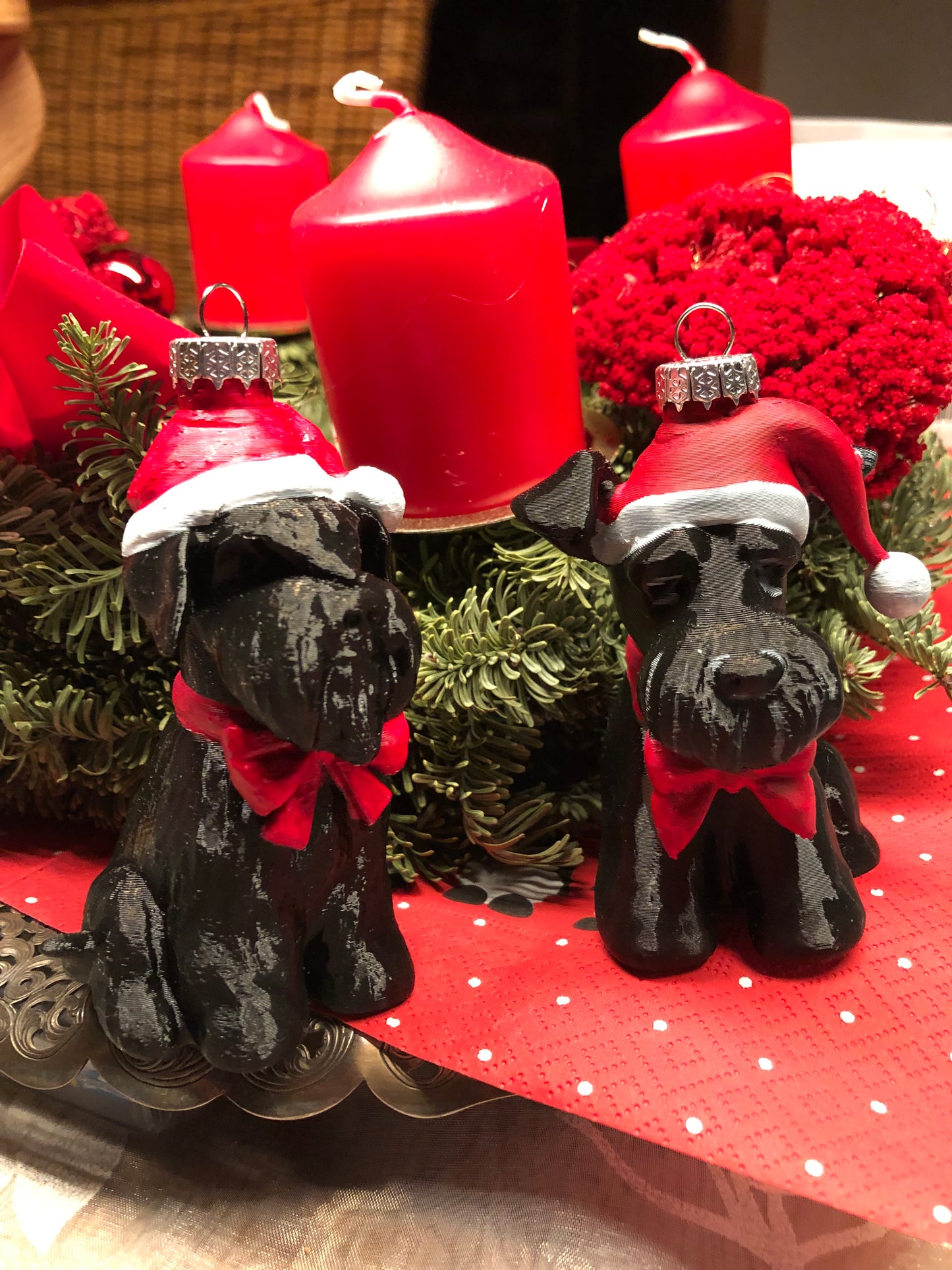 SantaPaws Weihnachtsbaum Ornament - Riesenschnauzer
