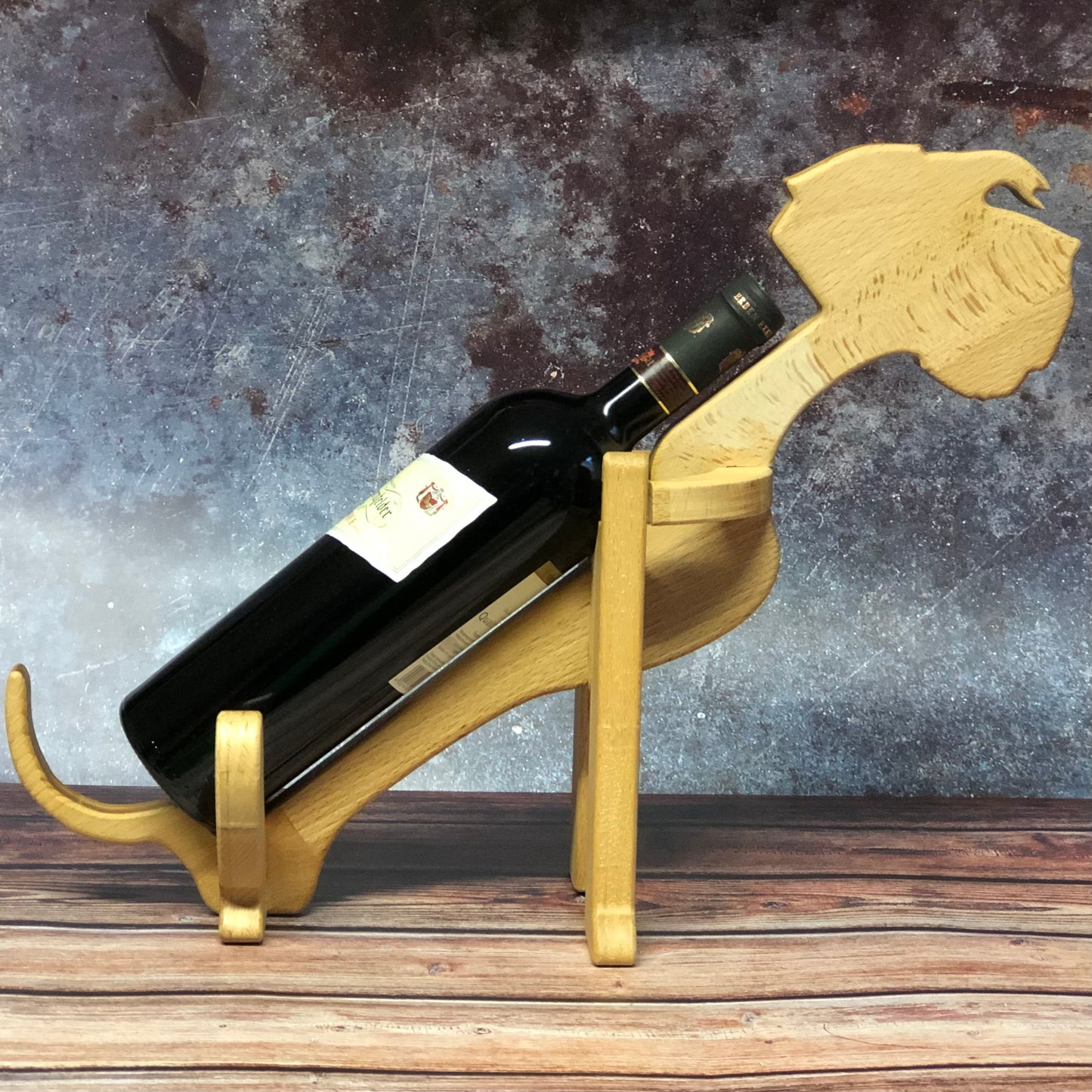 Weinflaschenhalter Riesenschnauzer