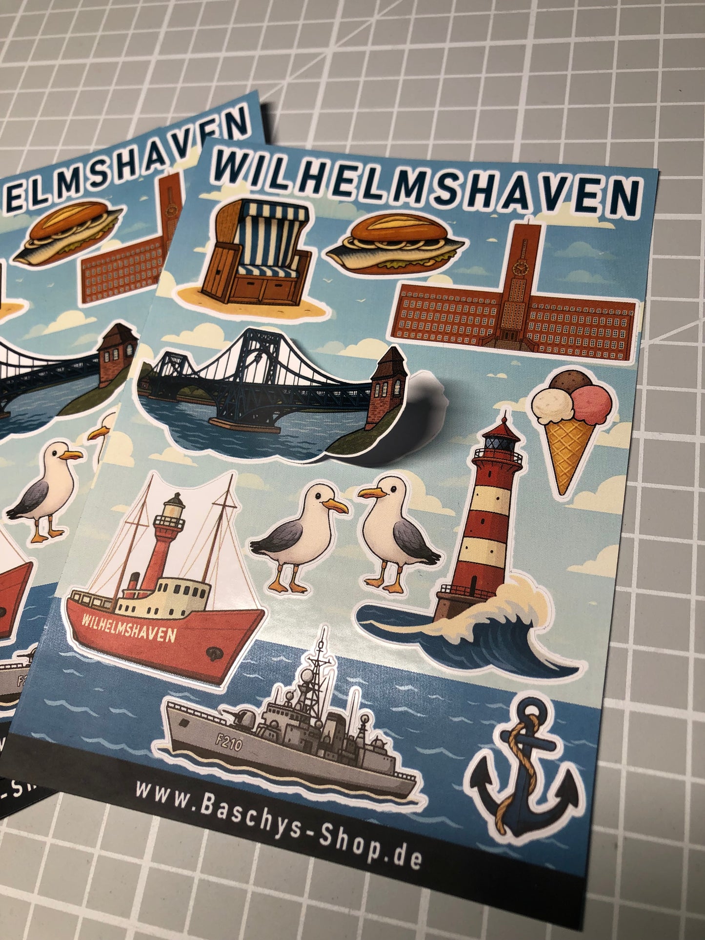 Aufkleber-Bogen Sticker Sheet Wilhelmshaven